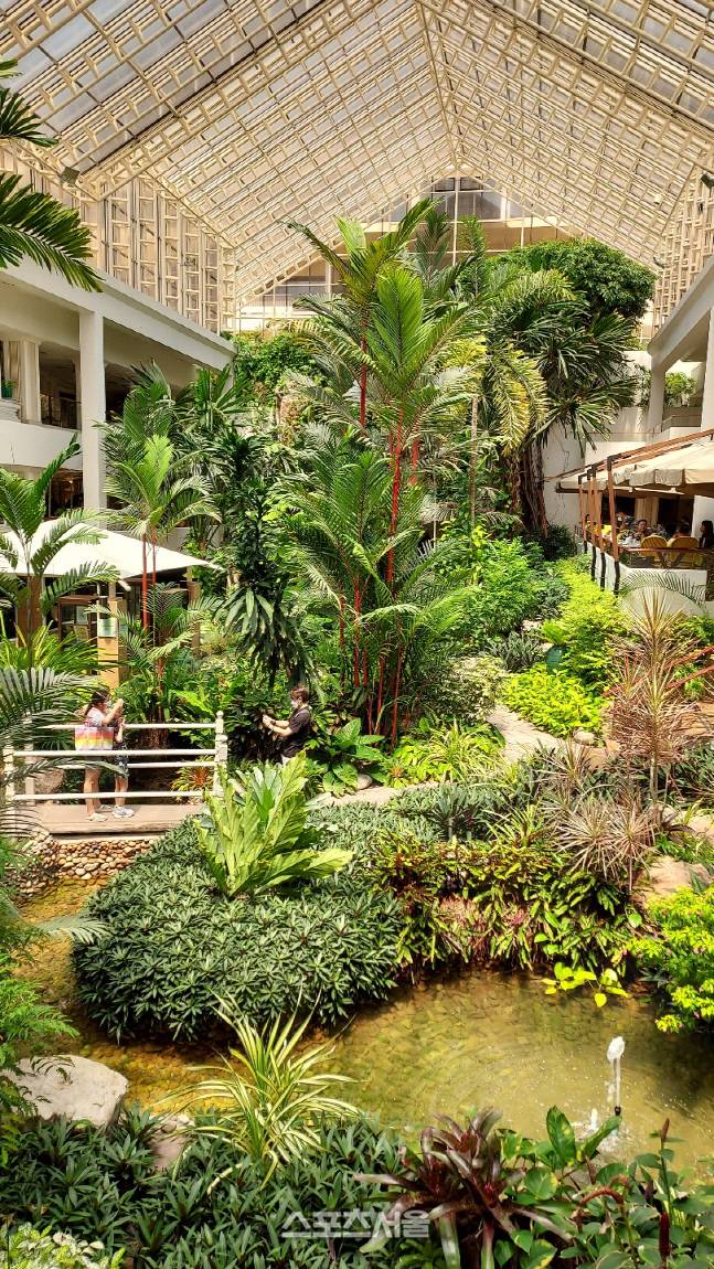 두짓타니파타야 호텔의 대형 실내 정원. 파타야 | 스포츠서울 이웅희기자 iaspire@