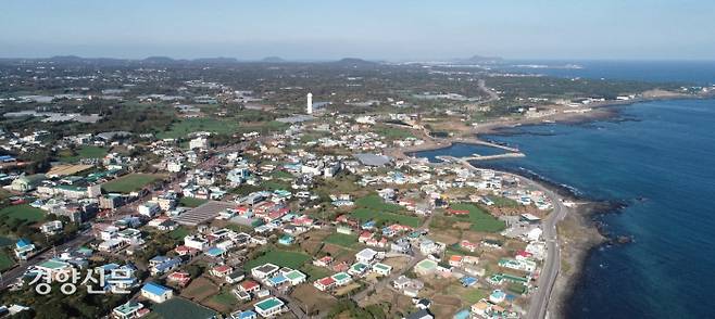 제주 제2공항 예정부지인 성산읍 일대 전경. 강윤중 기자