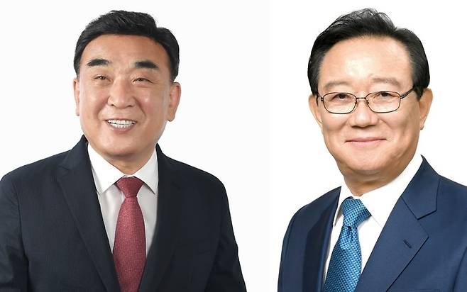 [울산=뉴시스] 6.1 지방선거 울산시장 후보. 국민의힘 김두겸 후보와 더불어민주당 송철호 후보(사진 왼쪽부터 차례대로) *재판매 및 DB 금지