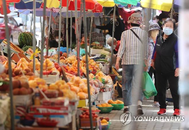 서울 시내 전통시장 모습 ※ 기사와 직접적인 관계가 없습니다. [연합뉴스 자료 사진]