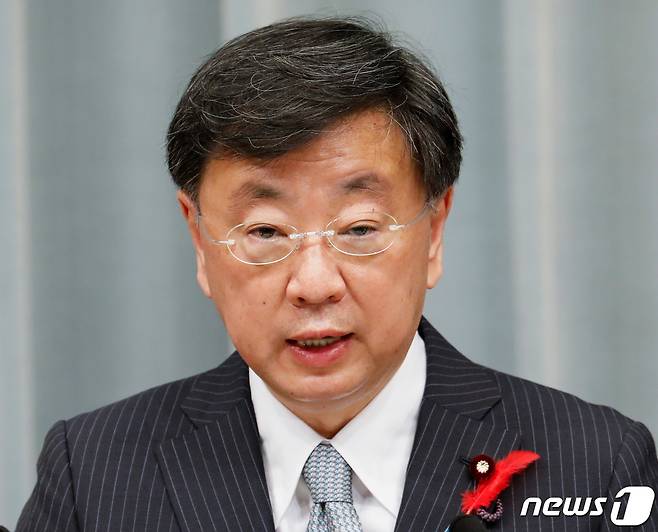 마츠노 히로카즈 일본 관방장관. © 로이터=뉴스1 © News1 김지현 기자