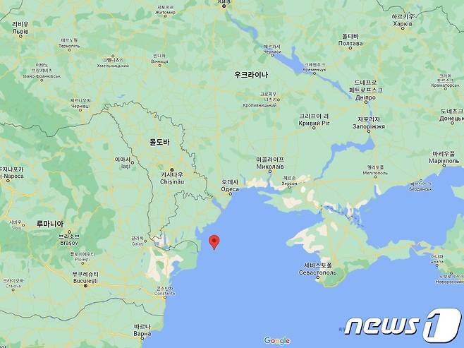 우크라이나 흑해 뱀섬 위치 (구글지도 화면 갈무리) 2022.05.13 © 뉴스1