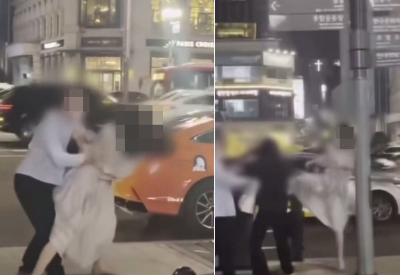 택시기사에 엎어치기·날아차기한 여성의 모습. 유튜브