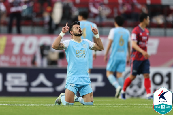 극장골을 기록한 대구 FC 세징야. 사진｜한국프로축구연맹