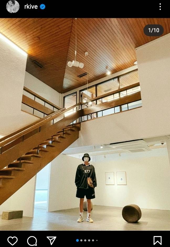 최만린미술관 내부 [RM 인스타그램 갈무리]