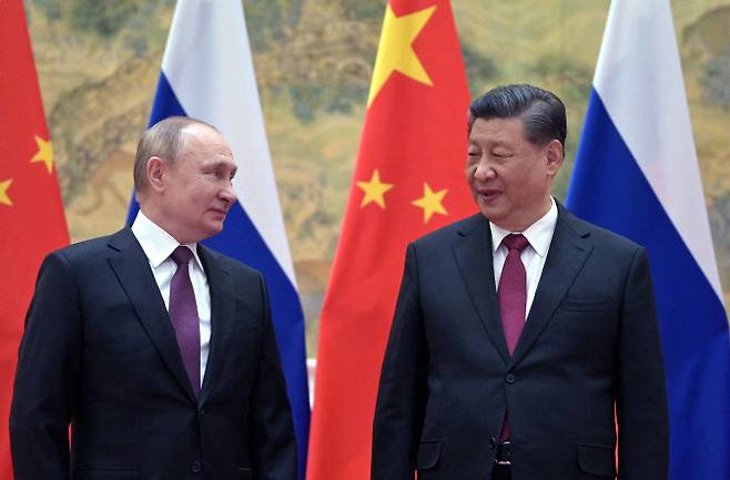 블라드미르 푸틴 러시아 대통령과 시진핑 중국 국가주석. (사진=AFP)