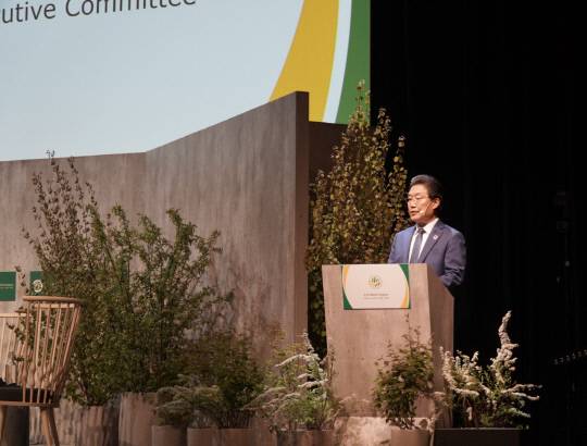 스웨덴 말뫼에서 열리는 세계지방정부협의회 이클레이(이하 '이클레이') 세계총회에서 당진시의 지속가능발전 정책 우수성과가 전 세계에 소개됐다. 사진 = 당진시 제공