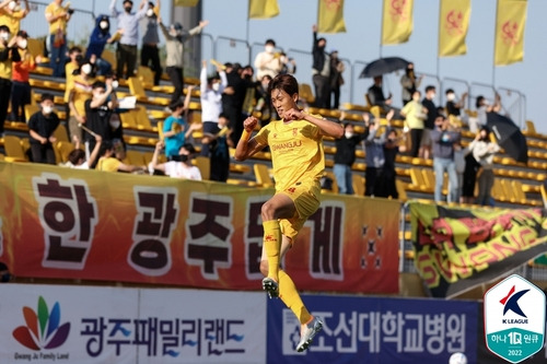 골 세리머니 펼치는 허율 [한국프로축구연맹 제공. 재판매 및 DB 금지]