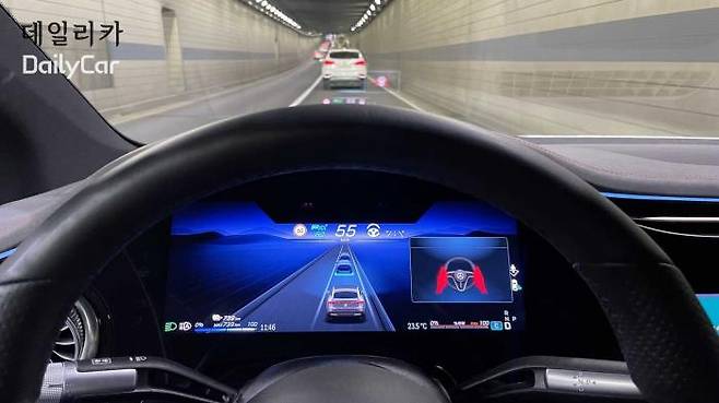 메르세데스-벤츠 EQS 클러스터 ADAS 경고 그래픽