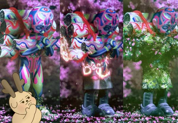 제임스 진 작가의 ‘woodcutter boy’앞에 멈춰 선 라노가 작품의 의미를 이해해 보려 노력하고 있다.