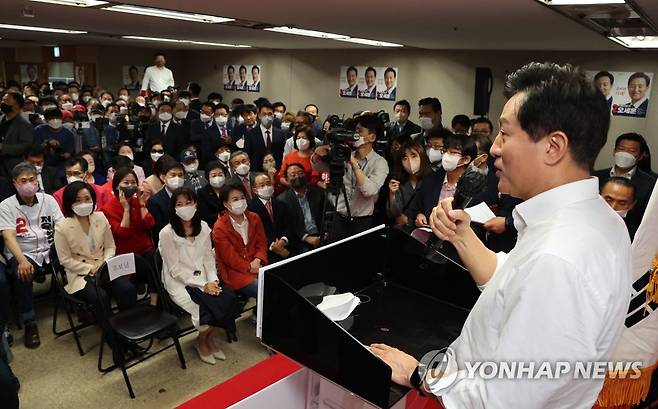 공약 발표하는 오세훈 후보 [연합뉴스 자료사진]