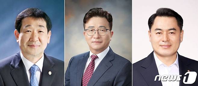 증평군수 후보, 완쪽부터 더불어민주당 이재영, 무소속 민광준, 무소속 윤해명.© 뉴스1