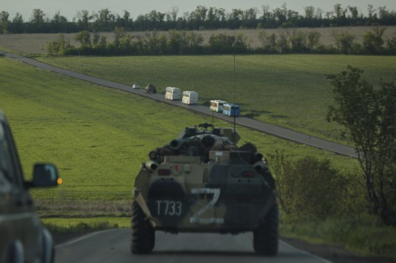 러시아군의 탱크가 이동하고 있다. /사진=AP뉴시스