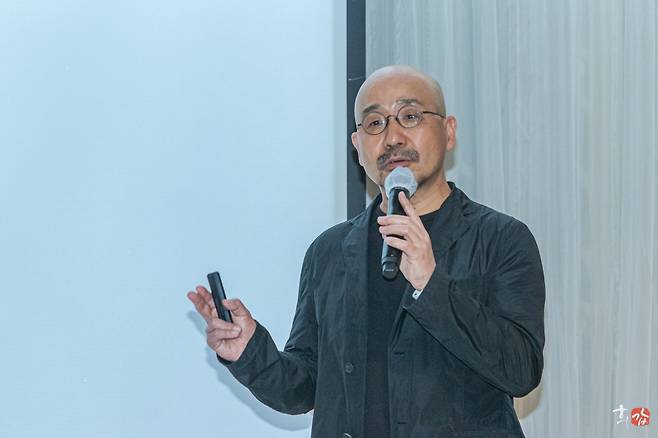 Lee Keun-sang, CEO at KS Idea, speaks during the 41th entrepreneurship forum hosted by Challenge and Sharing. (Challenge and Sharing)