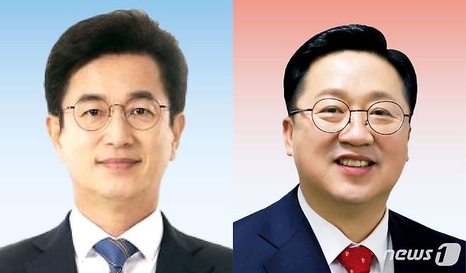 더불어민주당 허태정(왼쪽), 국민의힘 이장우 대전시장 후보. ©News1 윤주희 디자이너