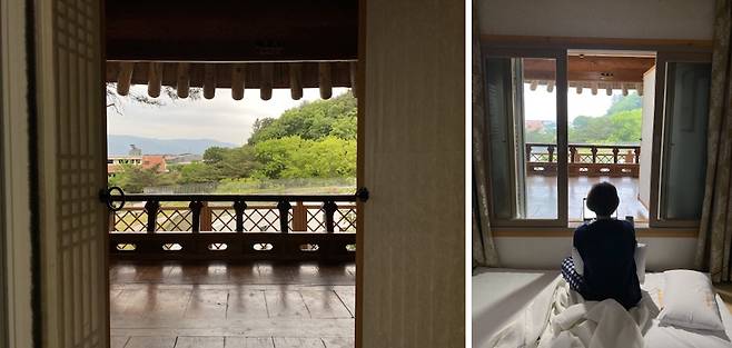 지리산생태탐방원에 위치한 한옥형 숙소. 최대 6인까지 이용 가능하다.