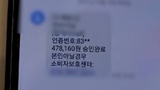 보이스피싱 일당이 보낸 문자