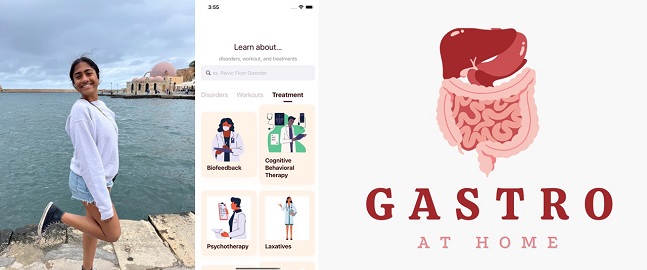 2021년 애플 스위프트 학생 공모전 우승자인 아비나야 디네쉬와 그가 개발한 앱 'Gastro at Home' /사진=애플 제공