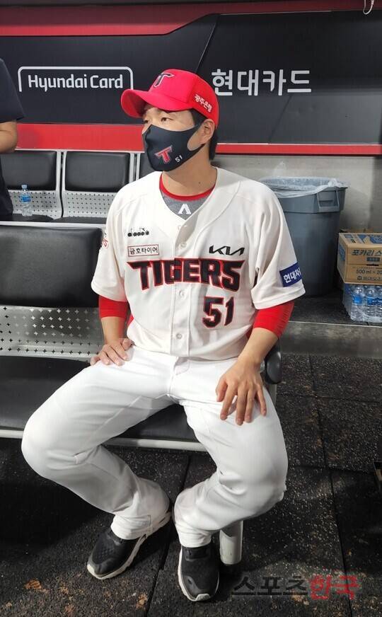 20일 경기 승리 후 만난 전상현. ⓒ스포츠한국 허행운 기자