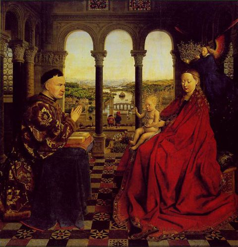 얀 반 에이크, 니콜라 롤랭 수상의 성모, 1435