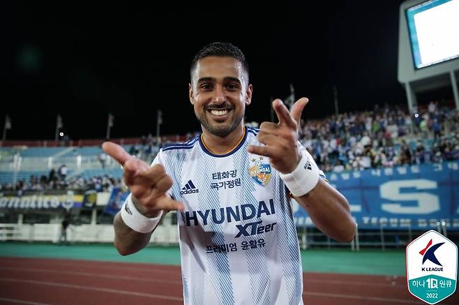 울산 현대 공격을 이끌고 있는 레오나르도 사진=한국프로축구연맹 제공