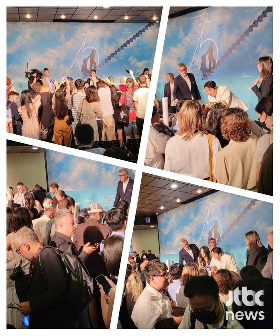 제75회 칸국제영화제(Cannes Film Festival·이하 칸영화제) 경쟁부문 초청작 '헤어질 결심(박찬욱 감독)' 공시 기자회견 현장 〈사진=JTBC엔터뉴스〉