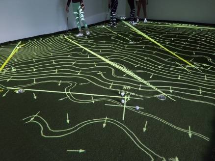 쇼골프 여의도점에 설치된 AR 퍼팅장. *재판매 및 DB 금지