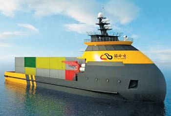 중국이 개발한 자율운항선박 '근두운'호.