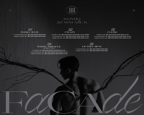 Singer Wonho will release his EP ″Façade″ on June 13. [HIGHLINE ENTERTAINMENT]