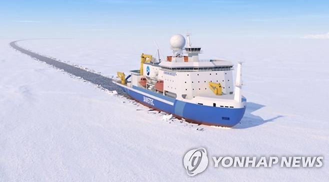 일본 해양연구개발기구가 발주한 '북극역(域) 연구선'의 완성 후 이미지 [연합뉴스 자료사진, 재판매 및 DB금지]
