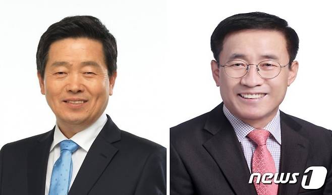 왼쪽부터 민주당 김동진 후보, 국민의힘 김문근 후보.© 뉴스1