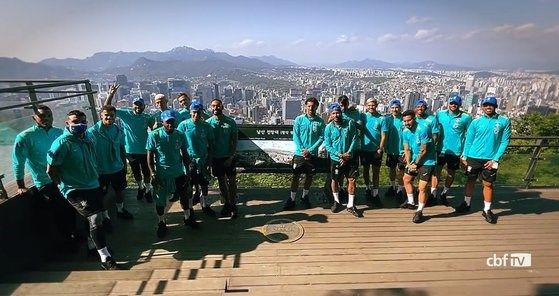 남산 N서울타워 방문한 브라질축구대표팀. ⓒ 브라질축구협회