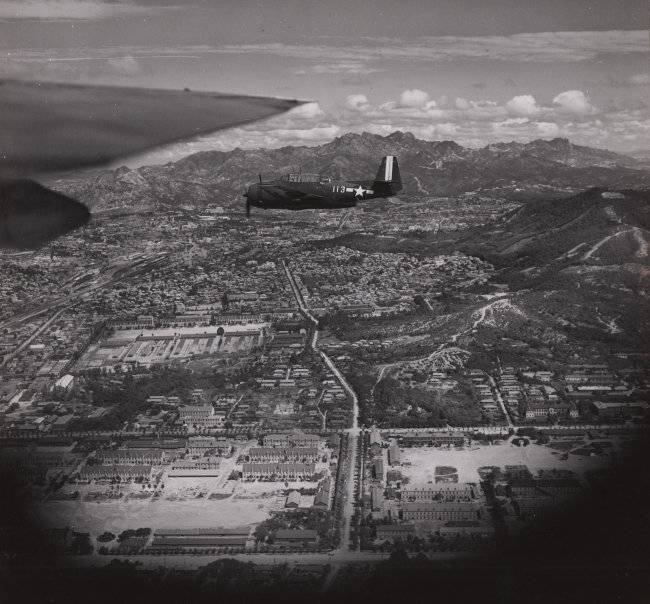 광복 직후 미군 정찰기가 촬영한 옛 일본군 용산기지 일대 전경(1945년 9월 4일). 김천수 씨가 신주백 전 한국독립운동사연구소장과 함께 미국 국립문서기록보관청(NARA)에서 찾아낸 사진이다. [김천수]