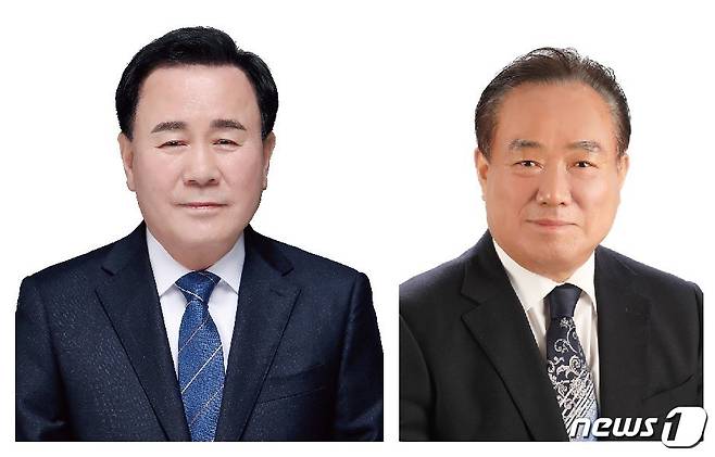 김지철 충남교육감 후보(왼쪽)와 이병학 후보.© 뉴스1
