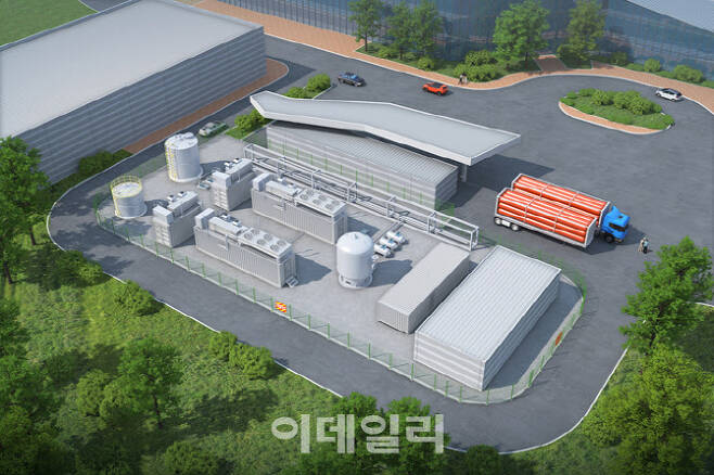 전북 수전해기반 수소생산기지 조감도(현대건설 제공)