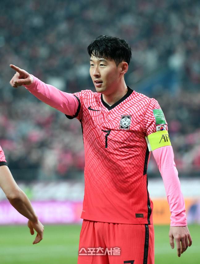 한국 축구대표팀 손흥민. 박진업기자.