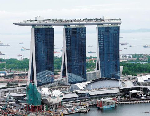 쌍용건설이 시공한 싱가포르 마리나베이 샌즈 호텔 / 쌍용건설