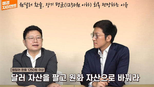 지난달 31일 매일경제 자이앤트TV에 출연한 홍춘욱 리치고 인베스트먼트 대표(왼쪽)가 올해 투자 전략을 소개하고 있다.