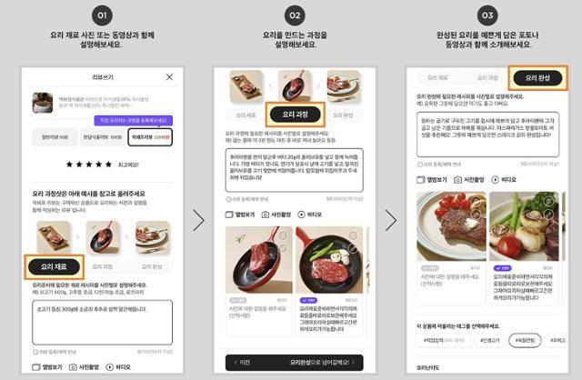 SSG닷컴은 식품 분야 리뷰를 요리 전문 사회관계망서비스(SNS) 채널처럼 운영하기로 했다. 식품을 구매한 고객이 요리 레시피나 노하우를 동영상, 사진과 함께 올리면 포인트 등 추가 혜택을 주기로 했다. SSG닷컴 홈페이지 캡처