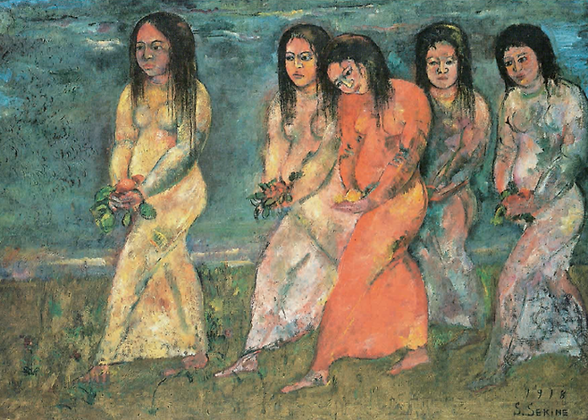 세키네 쇼지(1899~1919)가 열아홉 살 때 그린 ‘신앙의 슬픔’.   연립서가 제공