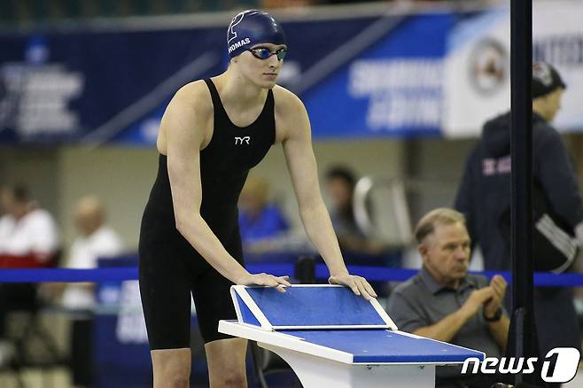 2019년부터 호르몬 대체 요법(HRT)을 받고 지난해부터 여성부에 출전해온 트랜스젠더 수영선수 리아 토마스(23·펜실베니아대). 22.03.18 © 로이터=뉴스1 © News1 김예슬 기자