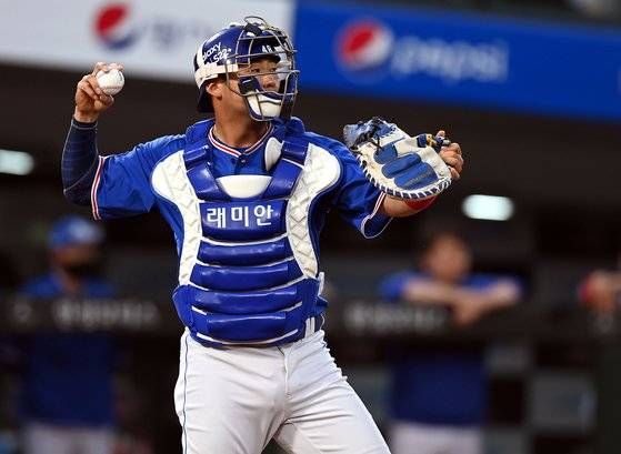 삼성 포수 김재성. [사진 삼성 라이온즈]