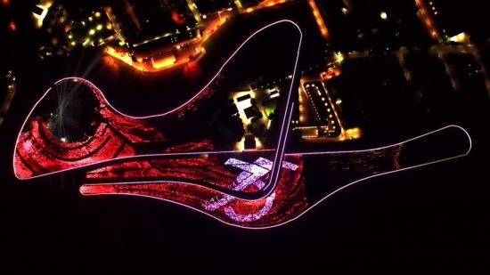페라리 피오라노서킷의 LED 조명쇼＜사진제공:페라리＞