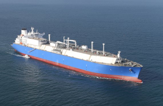 대우조선해양이 건조한 이중연료추진 액화천연가스(LNG) 운반선. 대우조선해양 제공