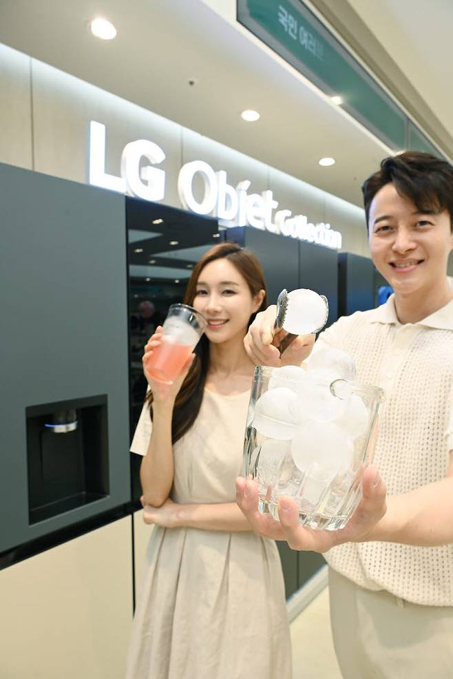 LG 디오스 오브제컬렉션 얼음정수기 냉장고