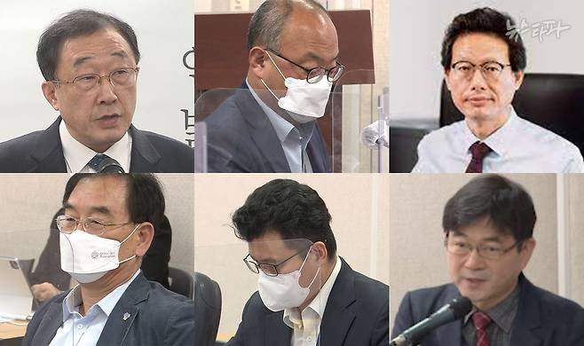 ▲ 왼쪽 위부터 시계방향으로 문호승, 강기탁, 문현웅, 황필규, 이민, 이재원 위원