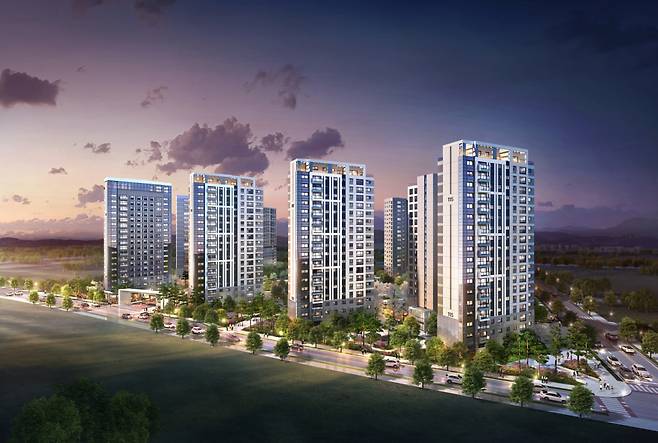 e편한세상 에코델타 센터포인트 투시도. [DL이앤씨 제공]