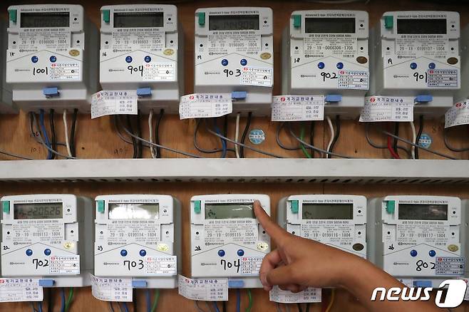 서울의 한 다세대주택 전기 계량기 모습. 2022.6.26/뉴스1 © News1 민경석 기자