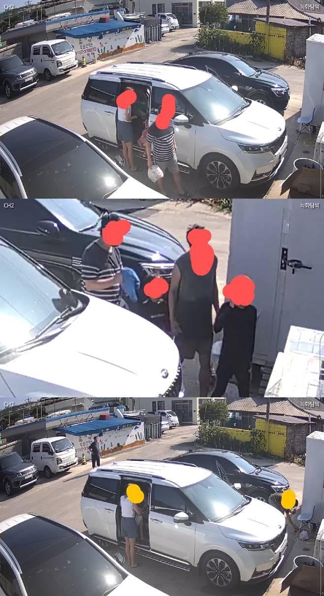 J 씨가 공개한 CCTV 영상