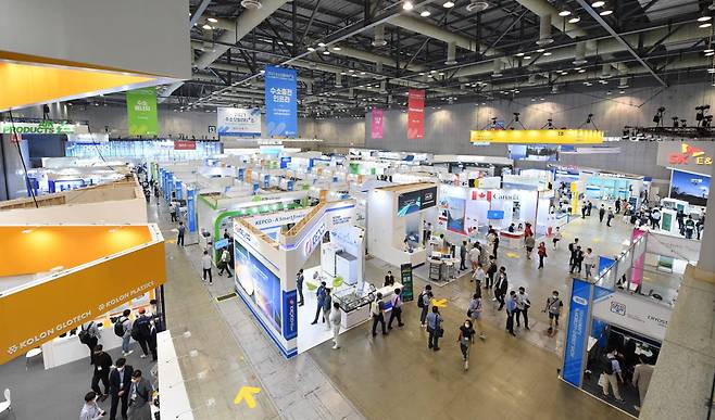 2021 수소모빌리티+쇼 전시장 전경.